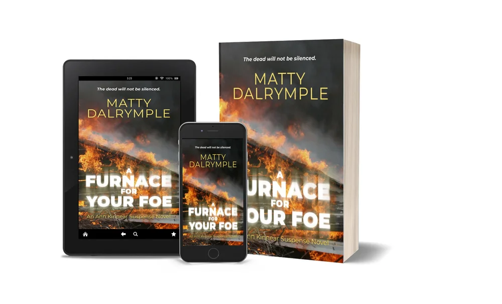 A Furnace for Your Foe shown in ebook, print, and audiobook formats